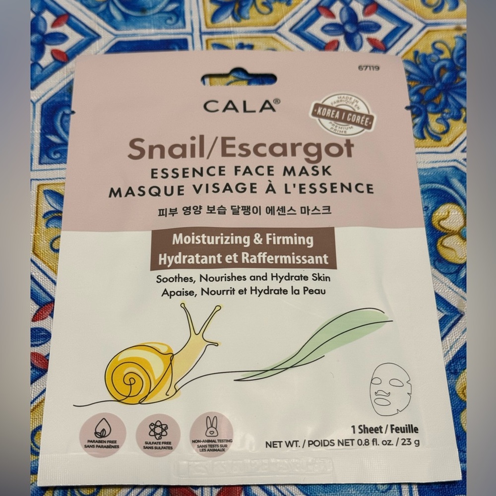 CALA Snail Essence Face Mask – Moisturizing & Firming (Pink)